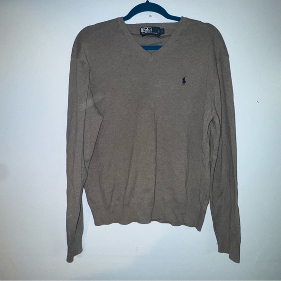 Polo by Ralph Lauren mens v-neck sweater 100% Pima Cotton, size‎ large - Picture 1 of 4